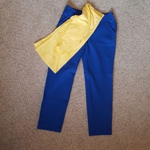 Bright ponte knit ankle pants
